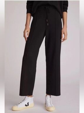 ANTHROPOLOGIE DAILY PRACTICE PINTUCKED SWEATER KNIT LOUNGE PANTS BLACK M